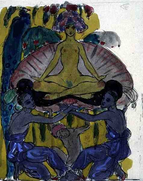 Studio per La nascita di Venere (dettaglio) da Georges Barbier