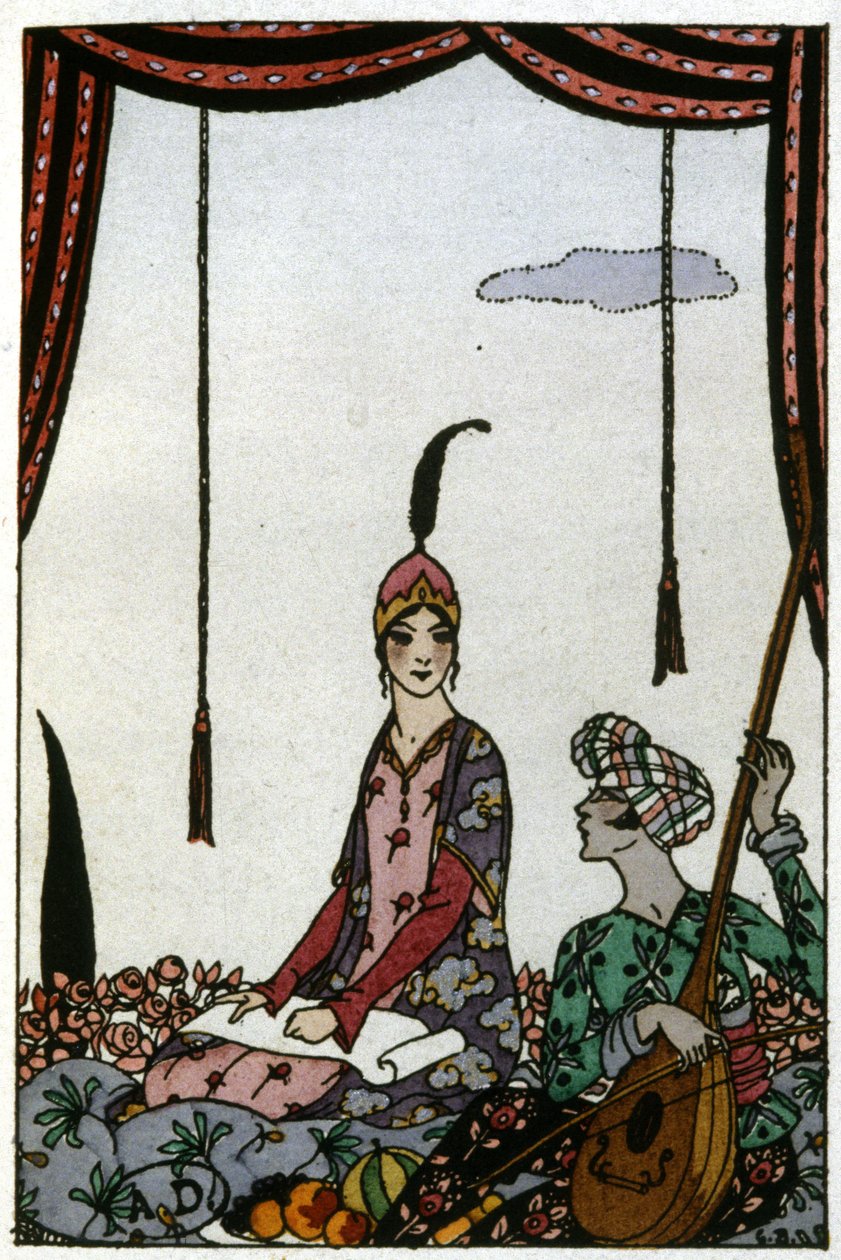La regina di Saba, c. 1920 (illustrazione) da Georges Barbier