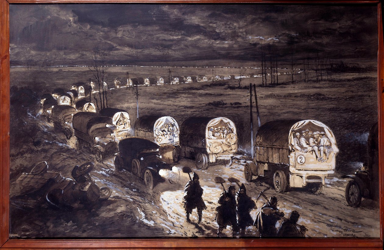 Prima Guerra Mondiale: La Via Sacra di Verdun da Georges Bertin Scott