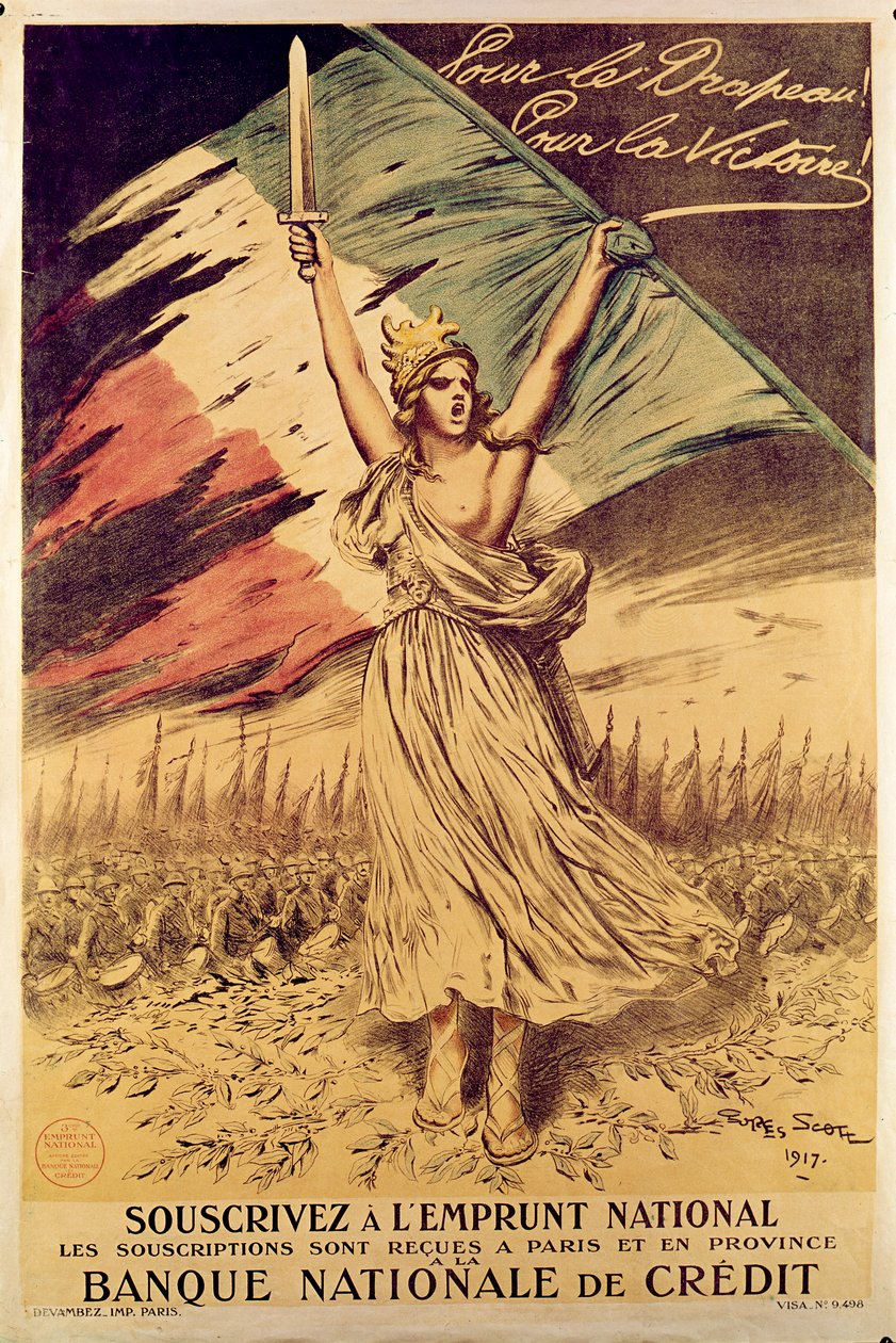 Poster francese della Prima Guerra Mondiale che incoraggia l