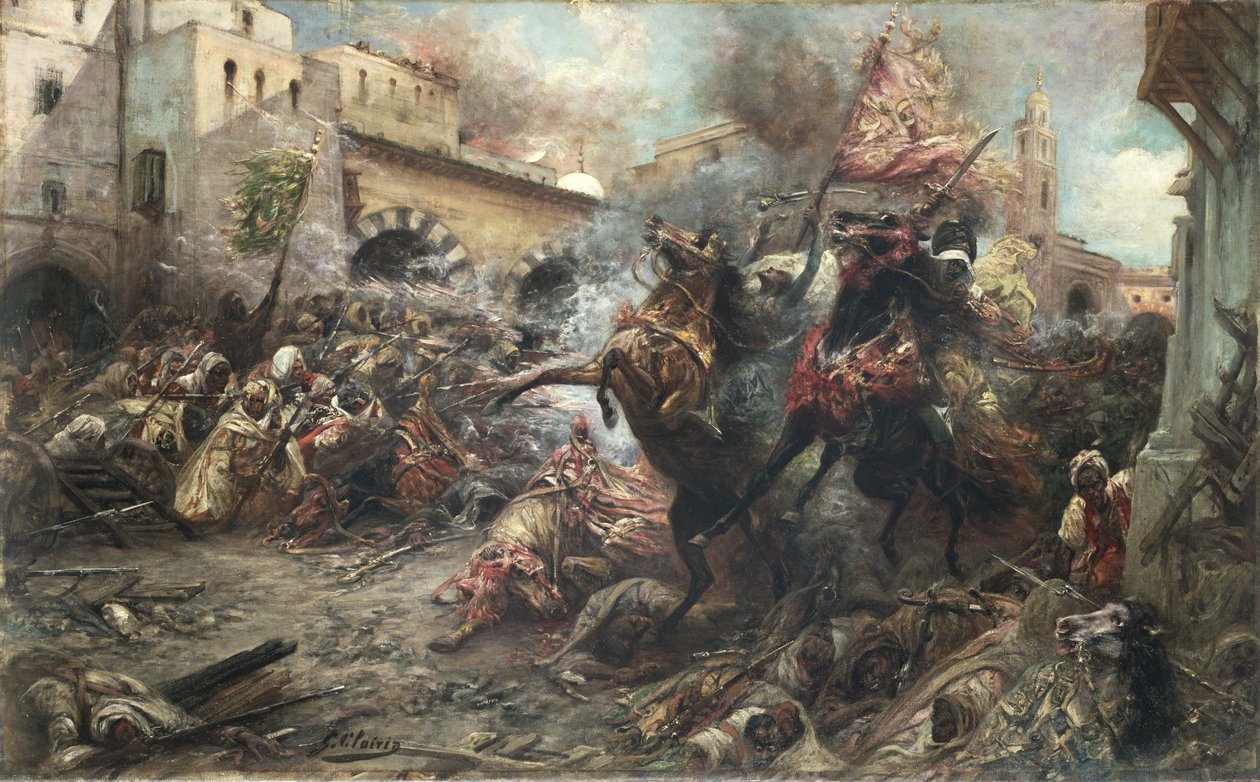 Arabi in battaglia da Georges Clairin