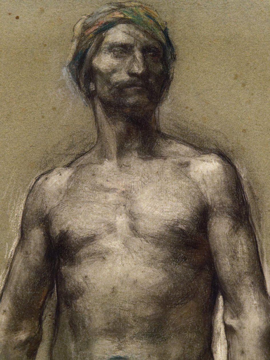 Studio di uomo nudo con turbante (dettaglio) da Georges Desvallieres