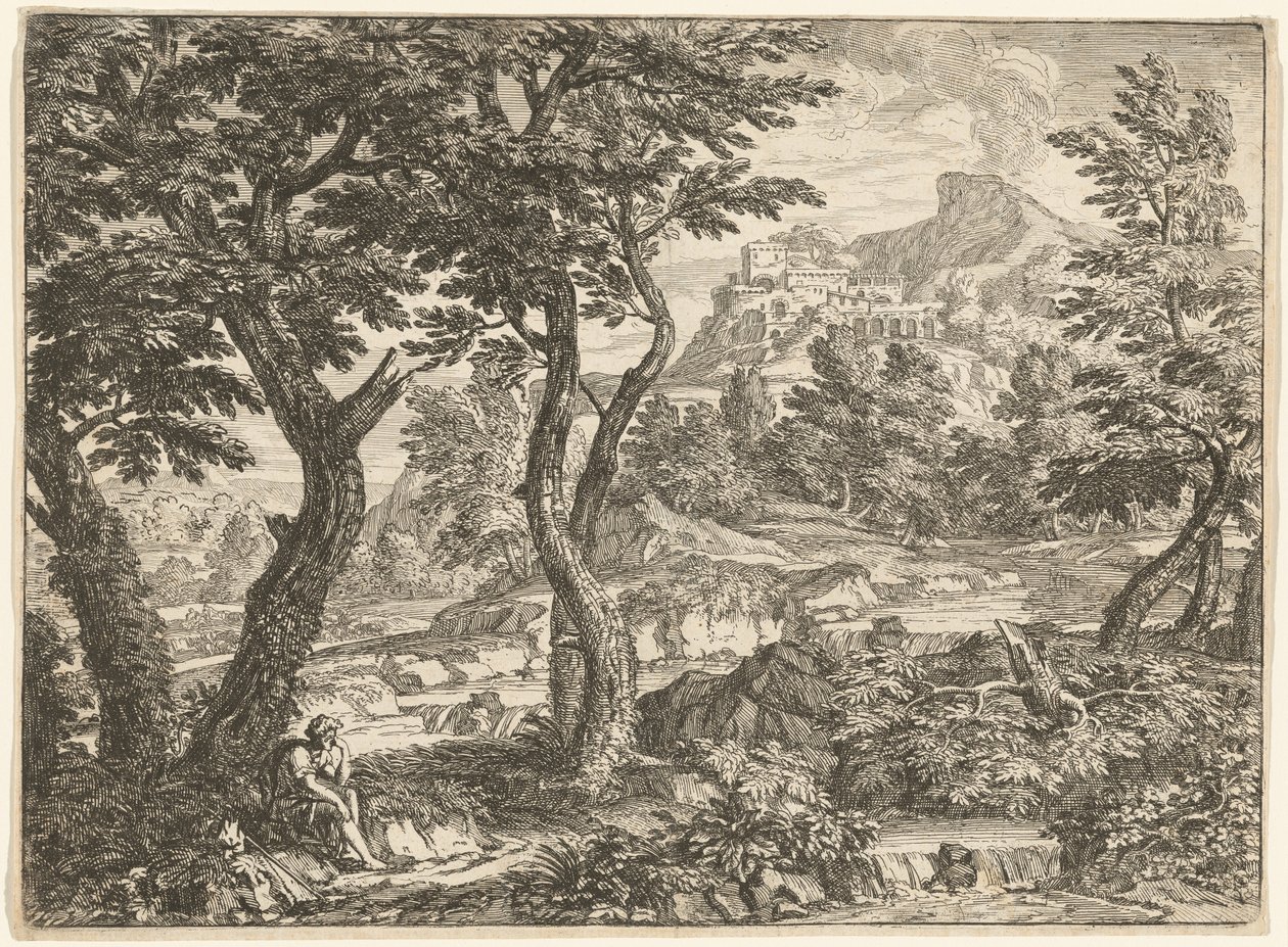 Paesaggio con viaggiatore che riposa da Georges Focus