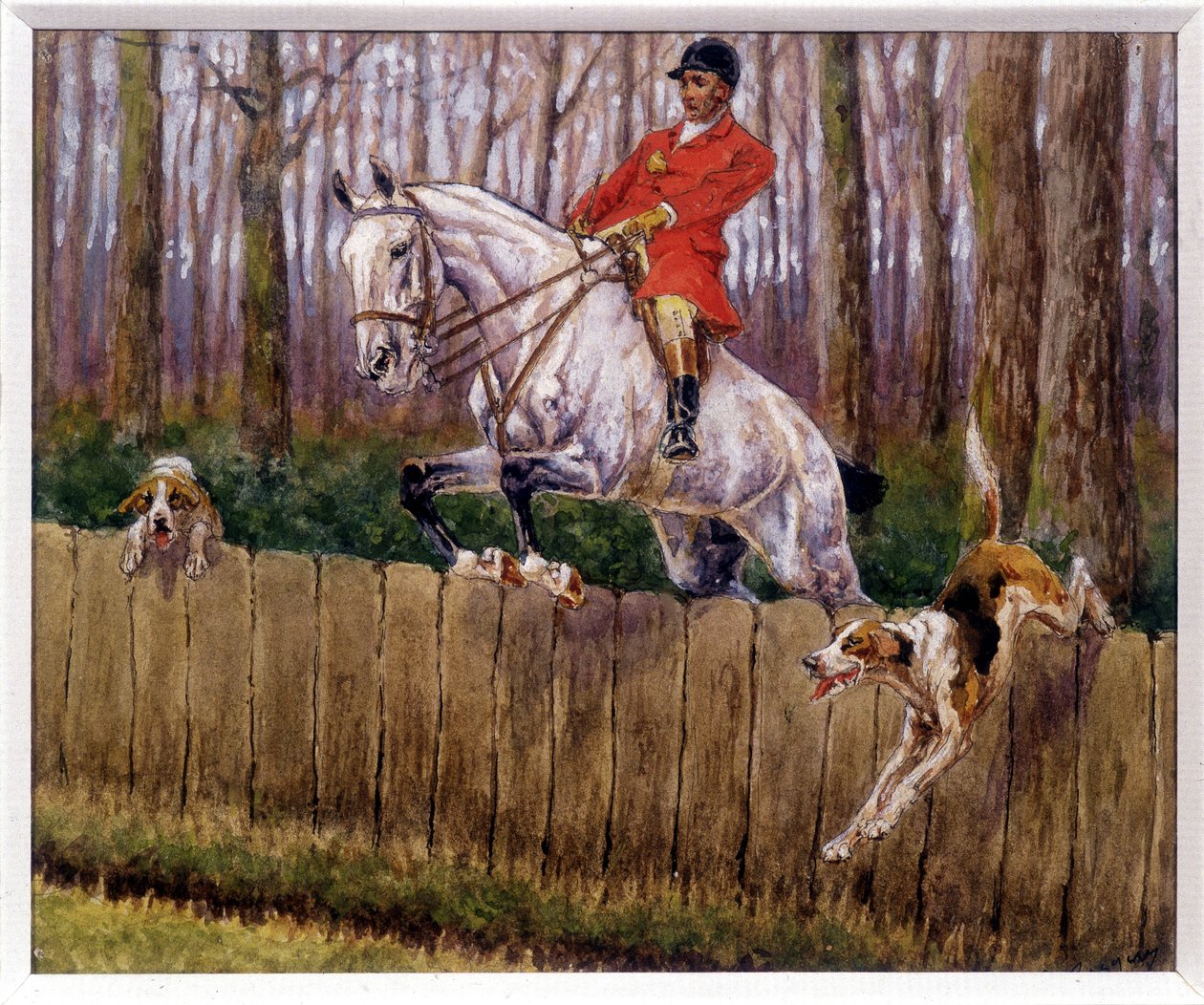 Caccia - disegno di Georges La Roque, circa 1900 da Georges La Roque