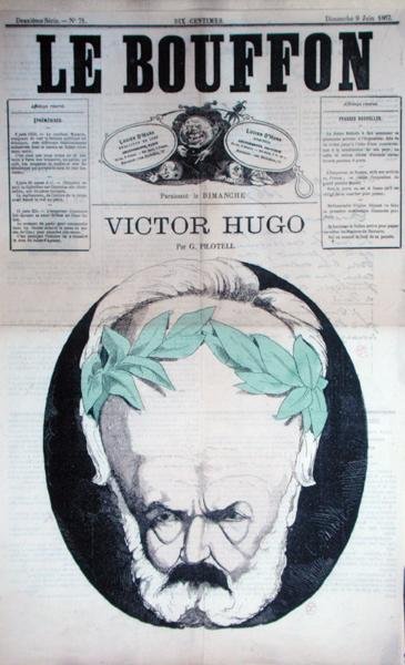 Caricatura di Victor Hugo (1802-85) dalla copertina di 
