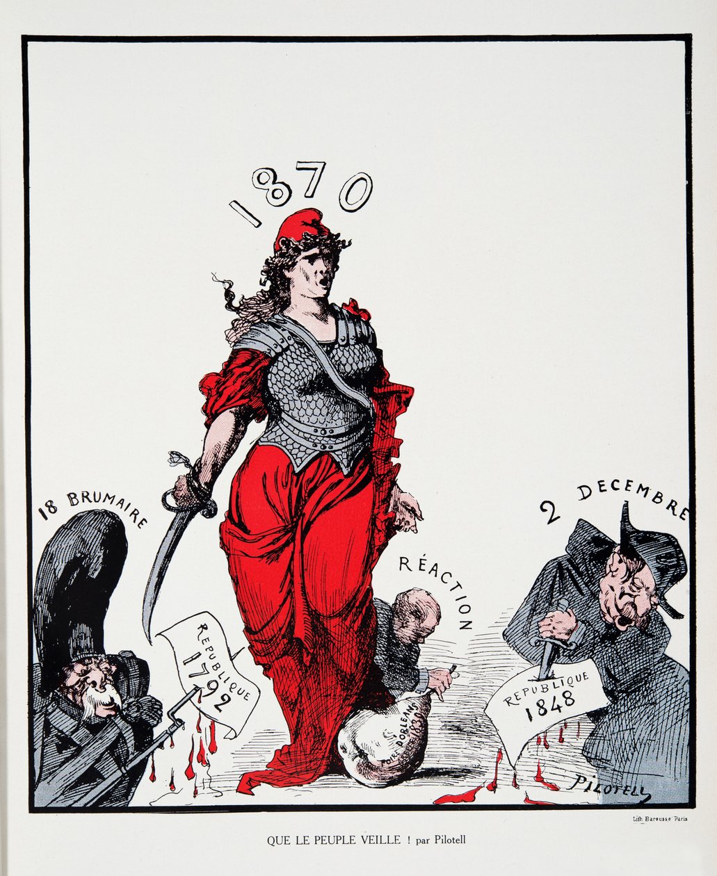 Che il popolo vegli!, da Storia della Terza Repubblica, Vol. I, Storia Politica, pub.1933 da Georges Labadie Pilotell