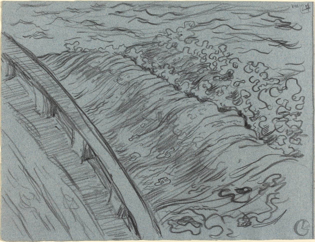 Il Mare al Largo di una Barca, Bretagna da Georges Lacombe