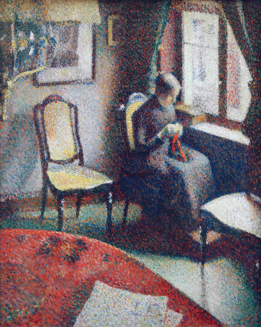 Donna che cuce alla finestra da Georges Lemmen