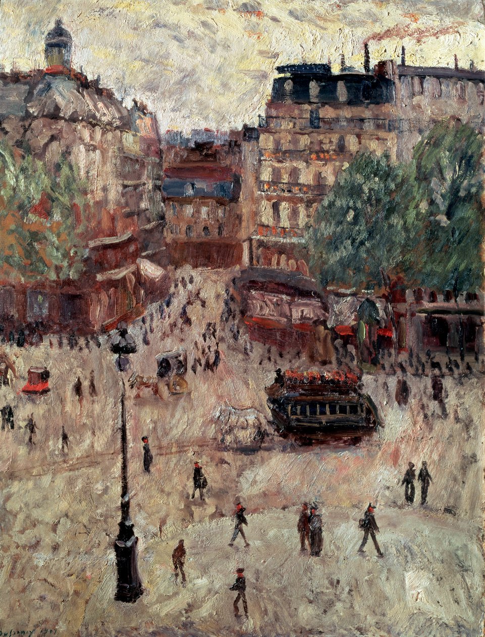 Una piazza a Parigi da Georges Leon Dufrenoy