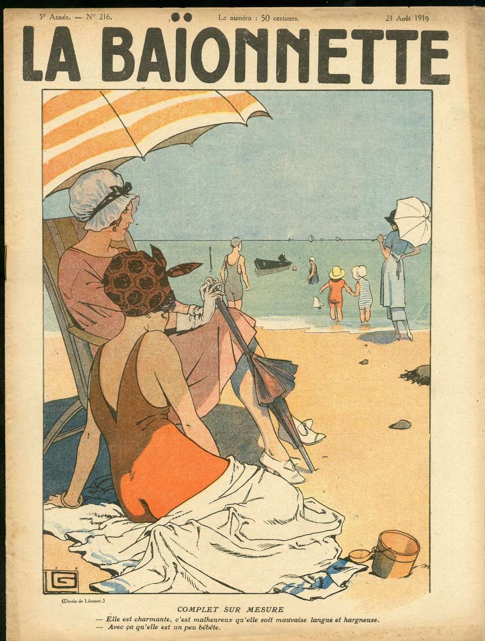 Copertina di "La Baionnette", Satirical en Colours da Georges Leonnec