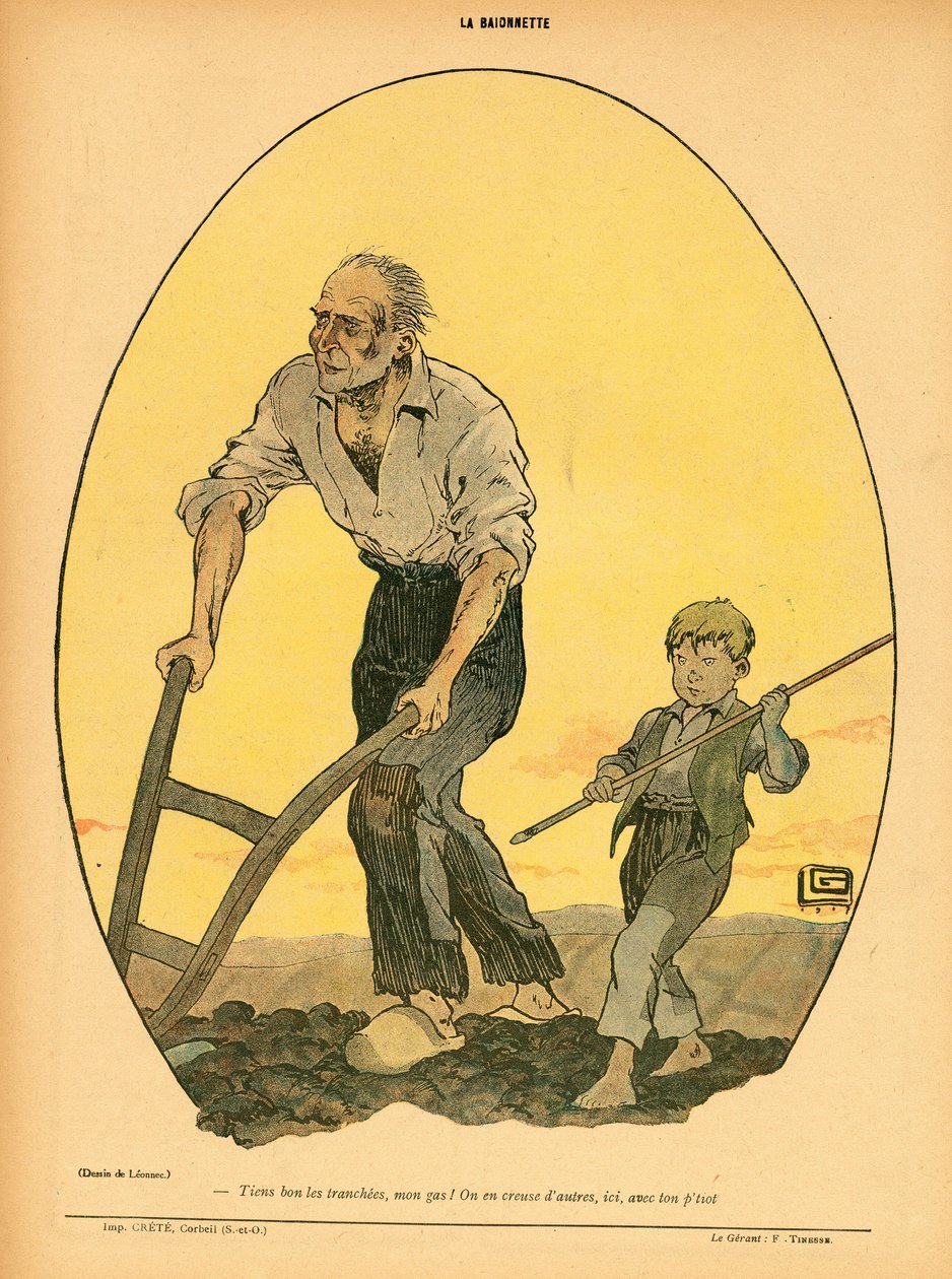 La Baionnette, satirica a colori da Georges Leonnec