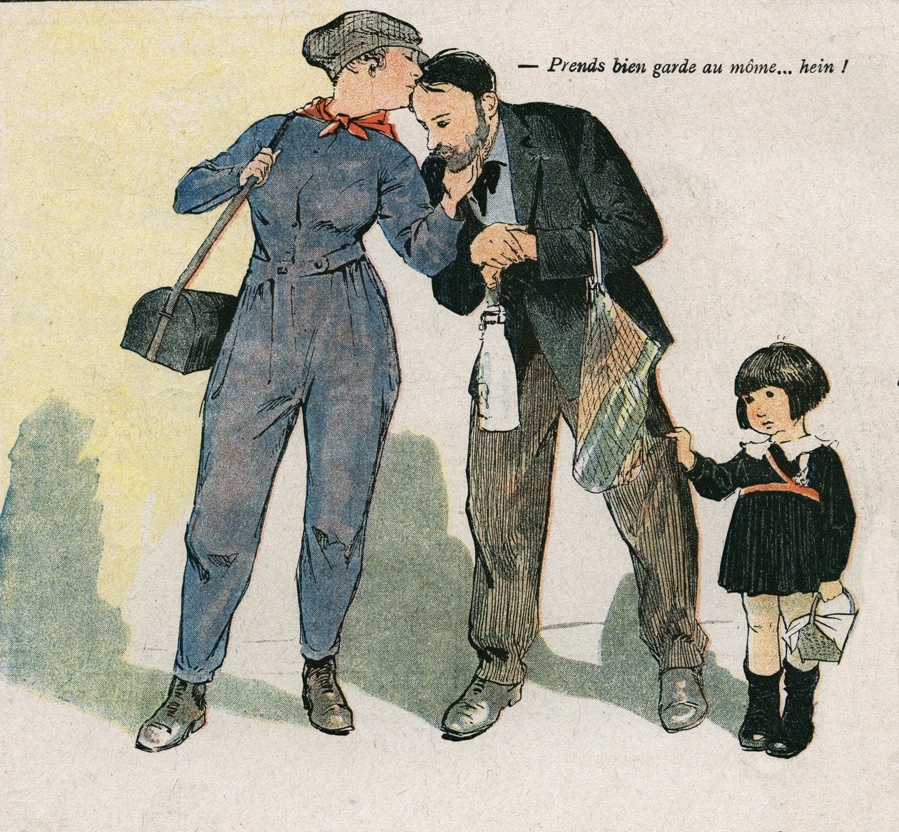 Prenditi cura del bambino... eh? Illustrazione di Georges Paul LEONNEC in 