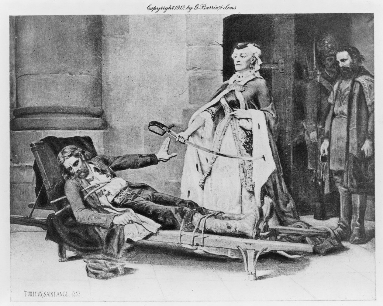 Tadeusz Kosciuszko rifiuta la spada offerta da Caterina II, 1883 da Georges Louis Poilleux Saint Ange
