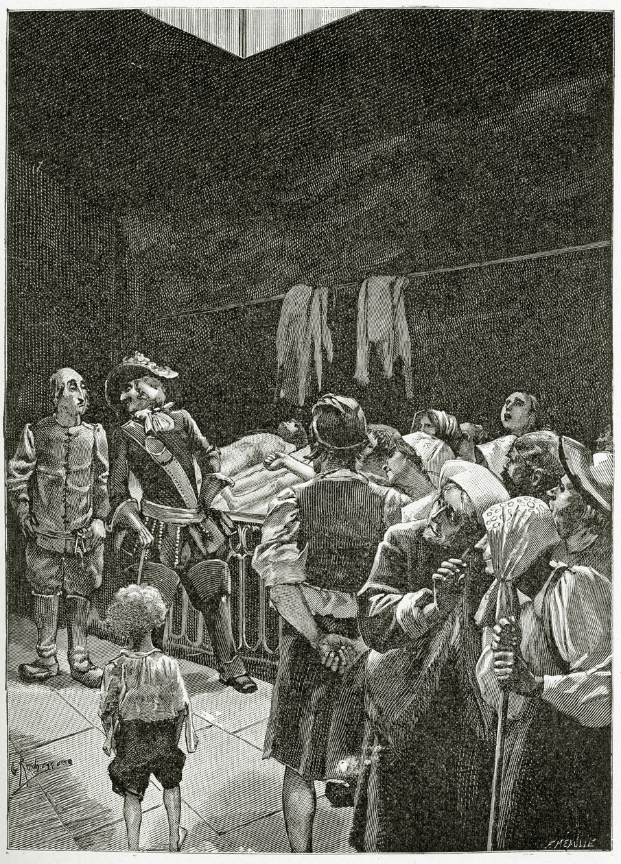 La Morgue - illustrazione da Han d’Islande, XIX secolo da Georges Marie Rochegrosse