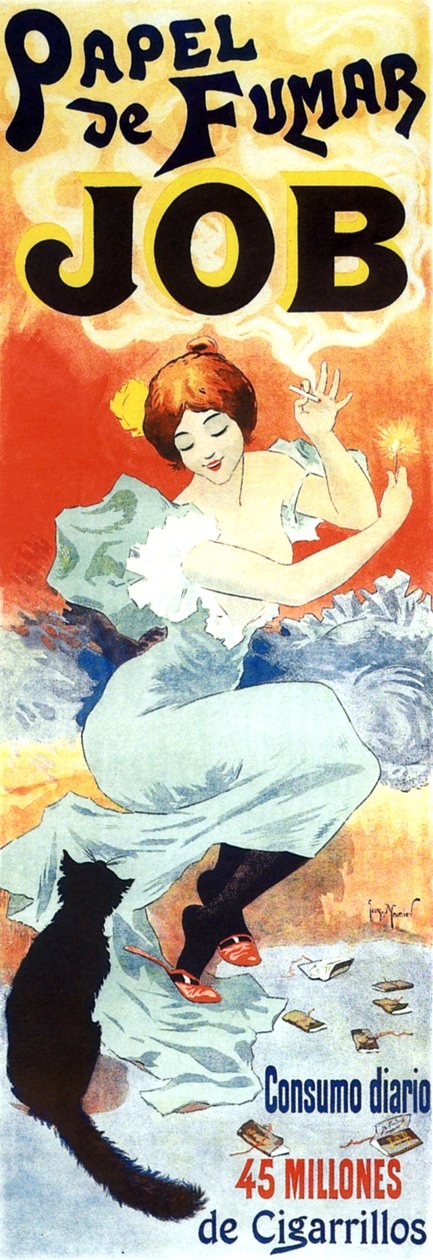 Manifesto pubblicitario per la carta da sigarette Job, nel 1894 (manifesto) da Georges Meunier
