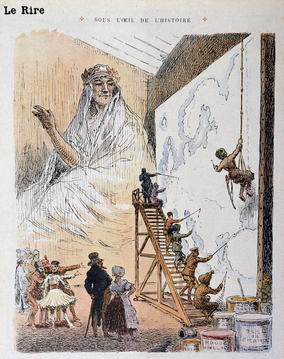 Europa. Disegno di Georges Meunier (1869-1942). In "Le Rire Rouge" da Georges Meunier
