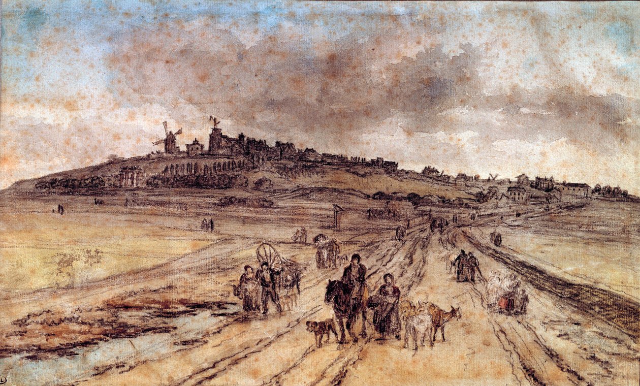 Veduta da Montmartre a Parigi da Georges Michel