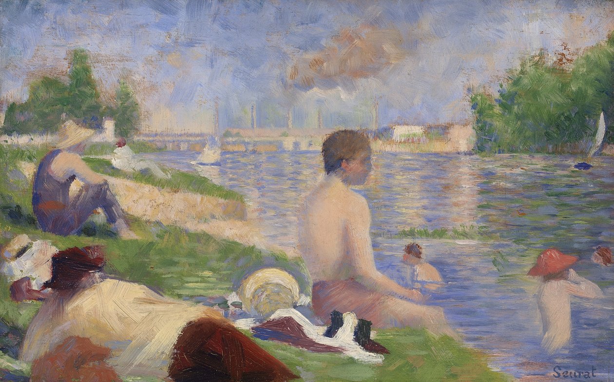 Studio finale per Bagnanti ad Asnières, 1883 da Georges Pierre Seurat