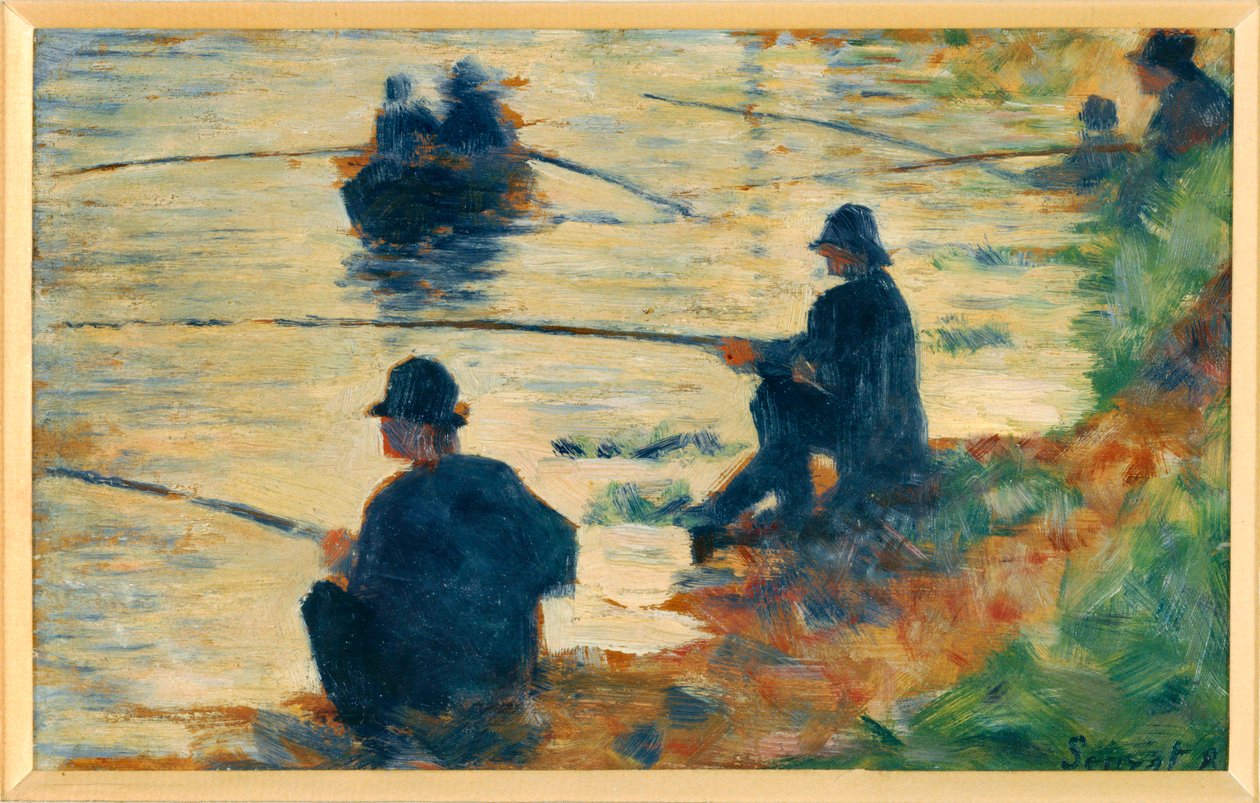 Pescatori (olio su legno) da Georges Pierre Seurat