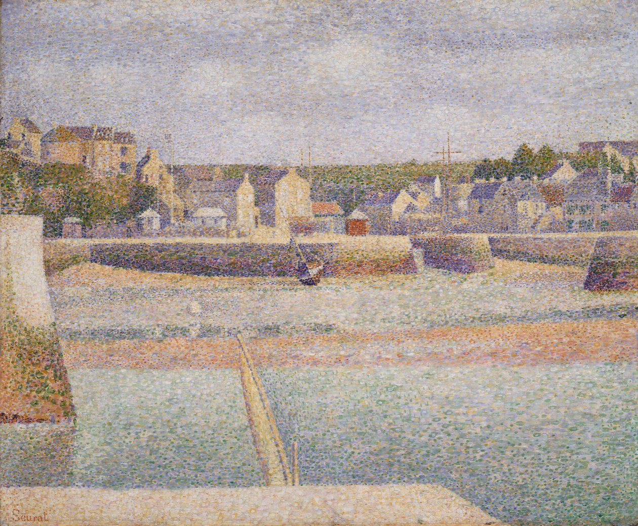 Port-en-Bessin: Il porto esterno (bassa marea) da Georges Pierre Seurat