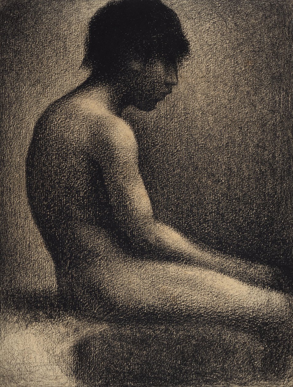 Nudo seduto. Studio per Une Baignade, 1883 da Georges Pierre Seurat