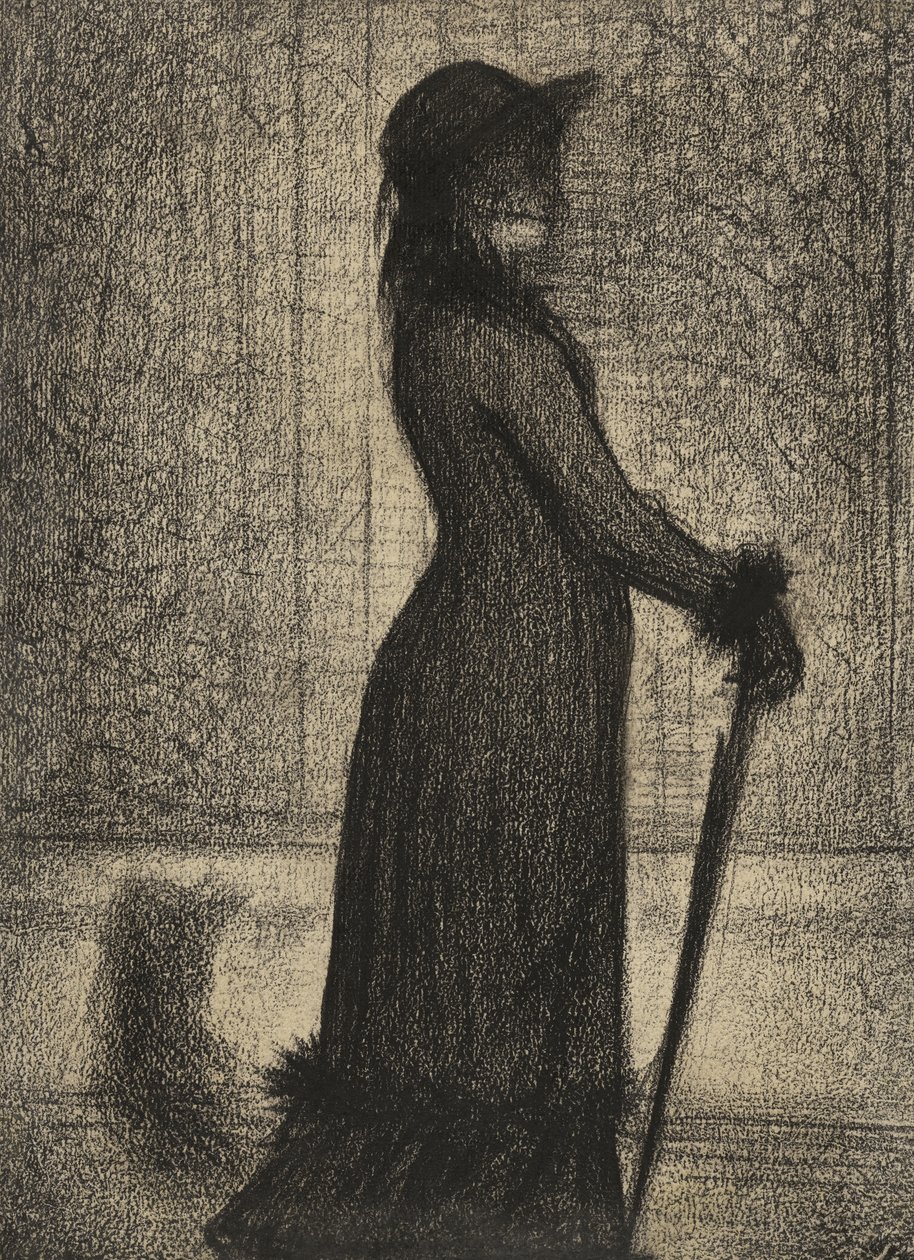 Una elegante, donna che passeggia, c.1884 da Georges Pierre Seurat