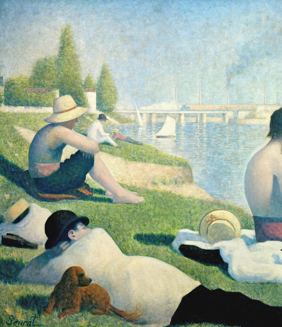 Bagnanti ad Asnieres (dettaglio) da Georges Seurat
