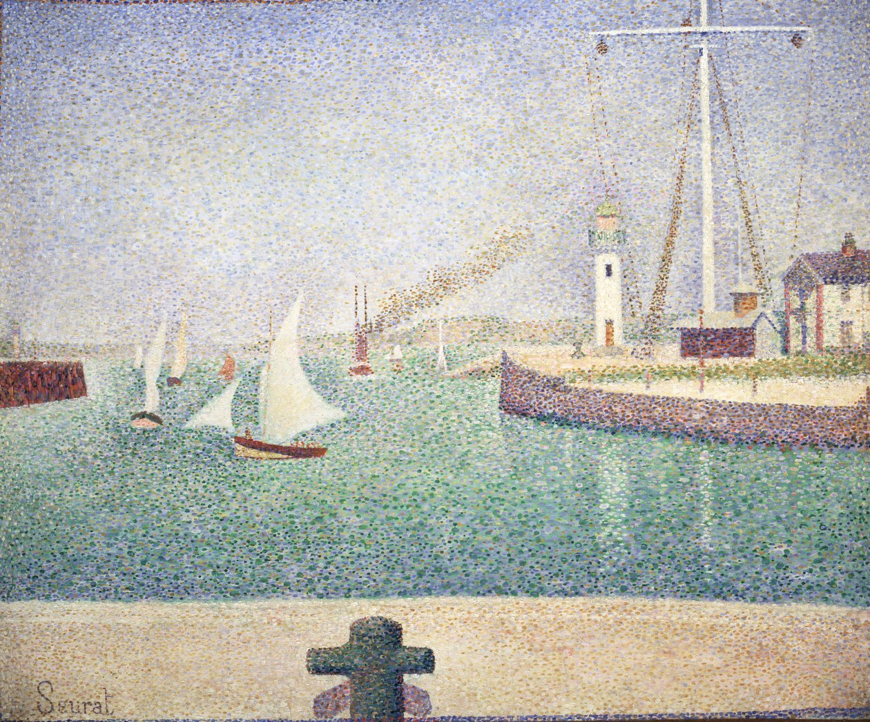 Ingresso del porto di Honfleur da Georges Seurat