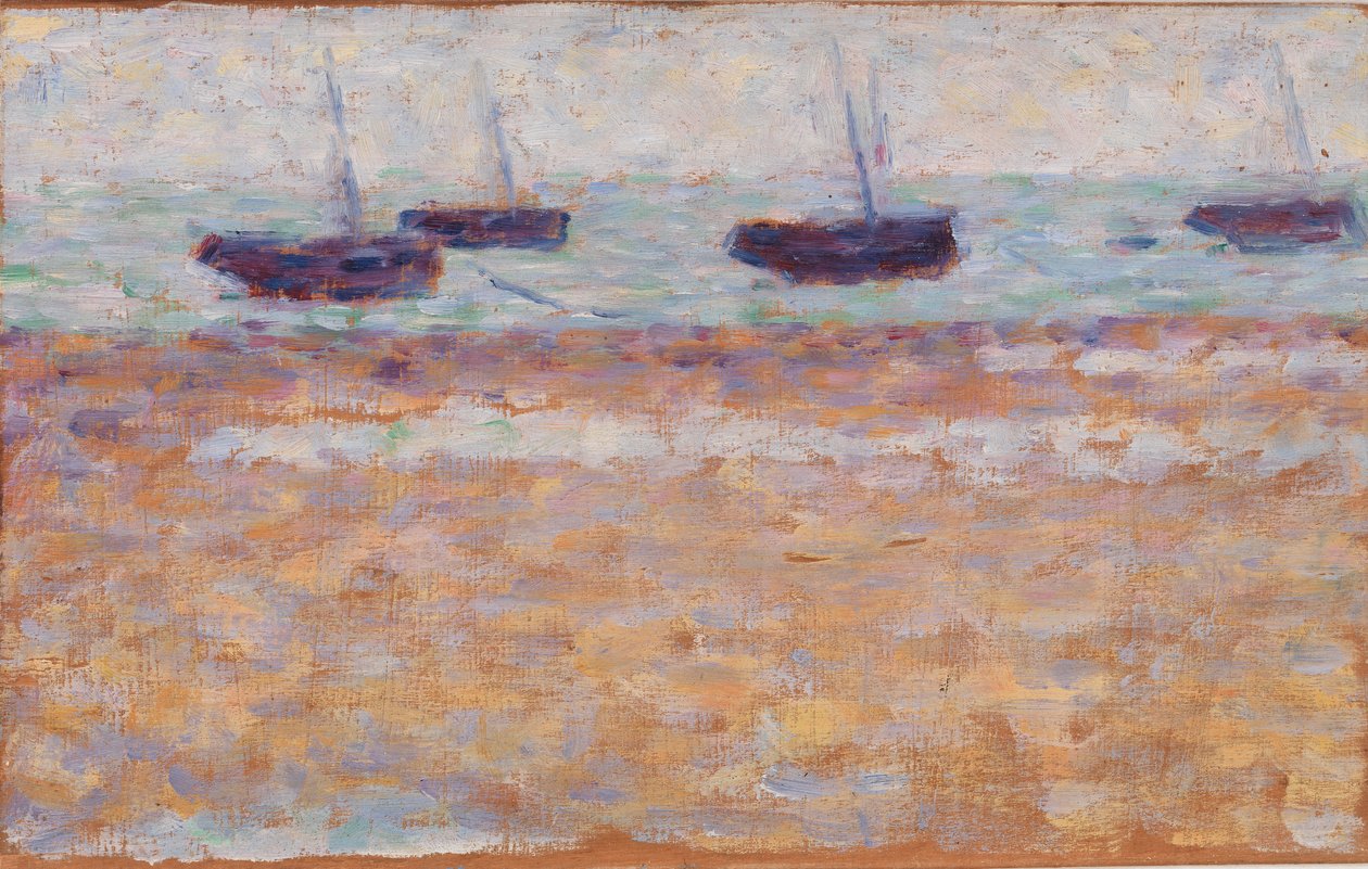 Quattro barche a Grandcamp da Georges Seurat