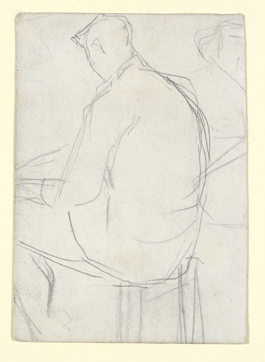 Uomo Seduto su uno Sgabello da Georges Seurat