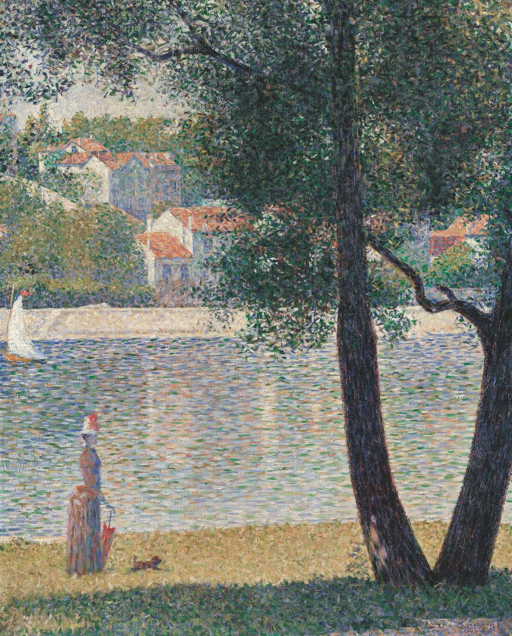 La Senna a Courbevoie da Georges Seurat
