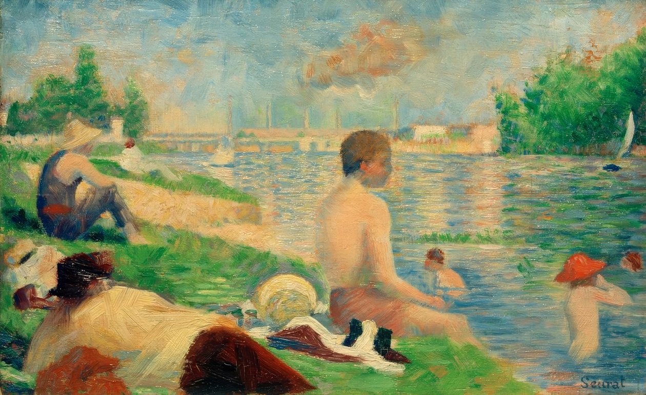 Una Baignade, Asnières (studio finale) da Georges Seurat