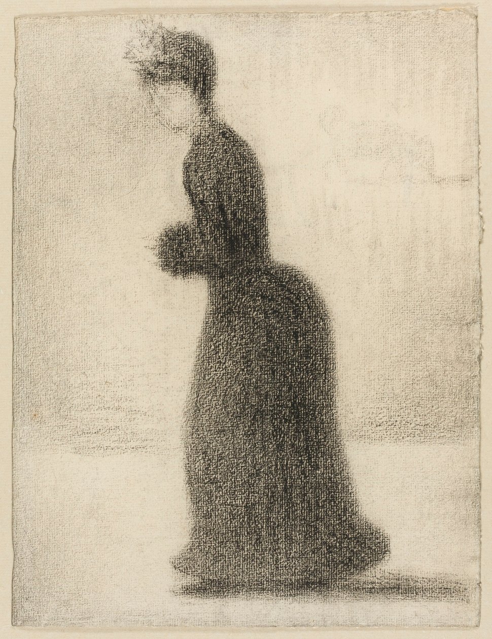 Donna con manicotto da Georges Seurat