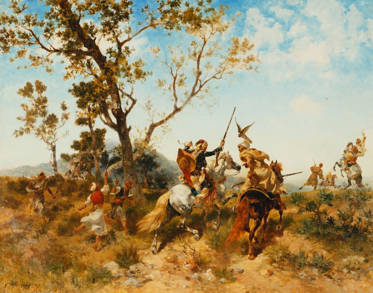 Una festa di falconeria araba da Georges Washington