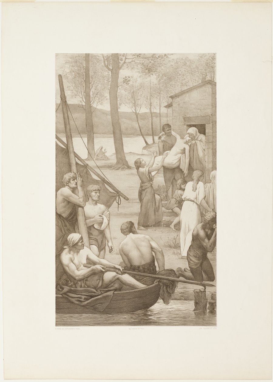Vita pastorale di Santa Geneviève (pannello di sinistra) da Georges William Thornley