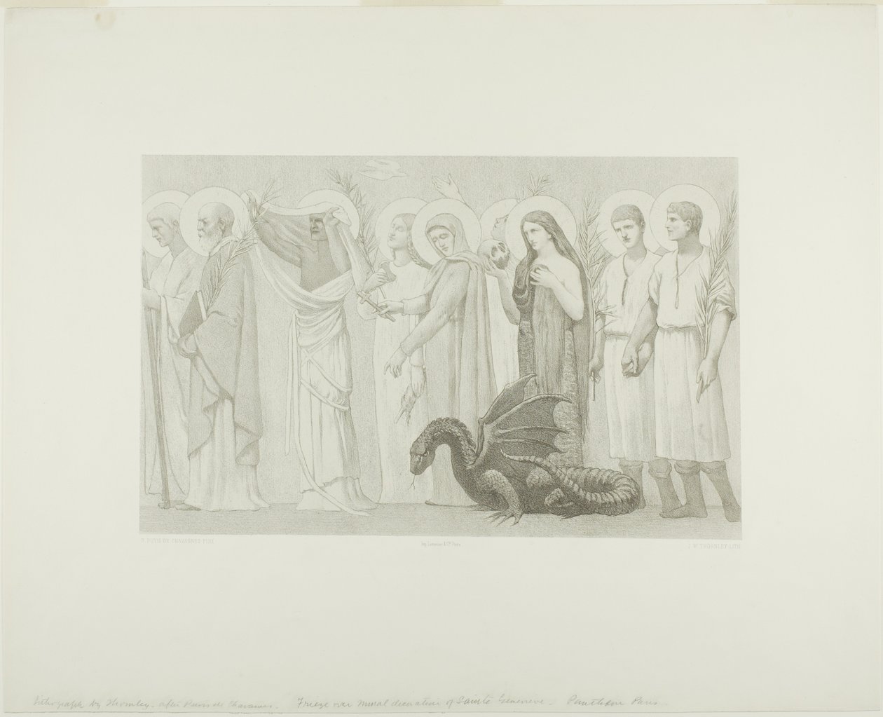 Vita pastorale di Santa Geneviève (pannello destro) da Georges William Thornley