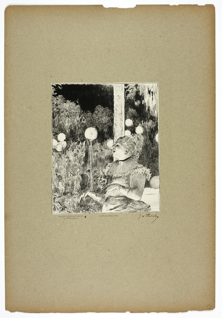 Thérésa Valdon, che canta la "Canzone del cane". da Georges William Thornley