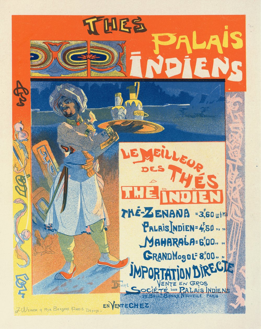 Thés du Palais Indien, c. 1900 da Georges de . Feure