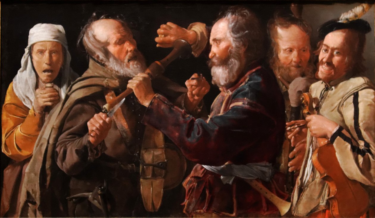La rissa dei musicisti da Georges de La Tour