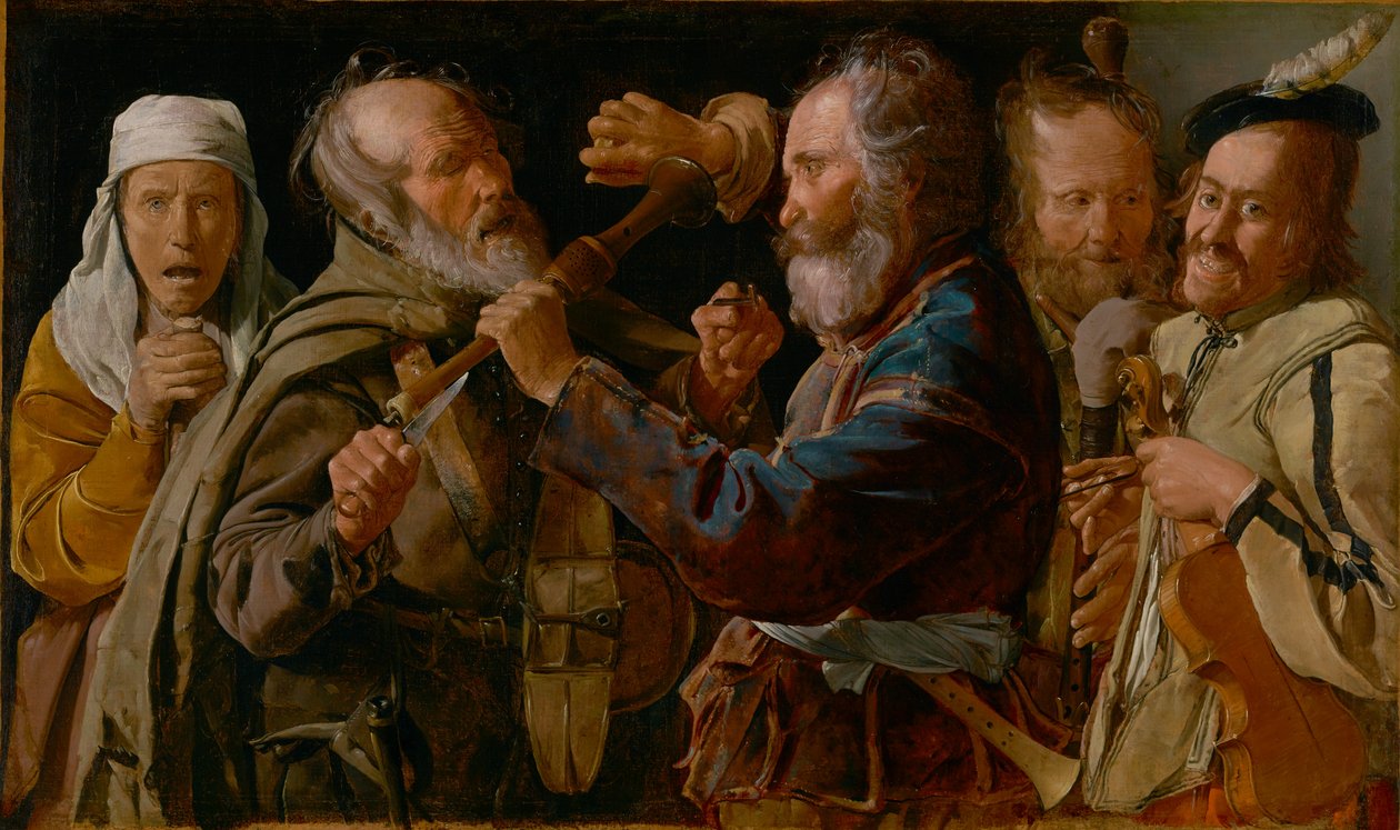 La rissa dei musicisti da Georges de La Tour