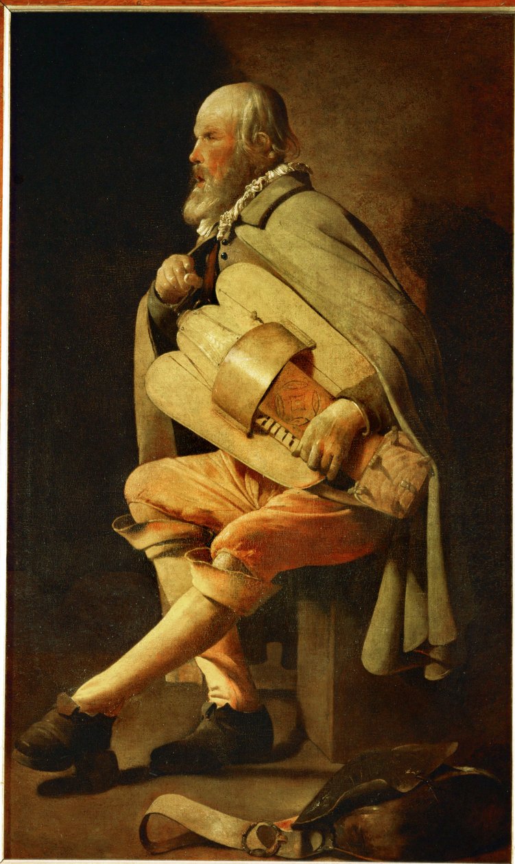 Suonatore di ghironda, inizio anni 1630 (dipinto su tela) da Georges de la Tour