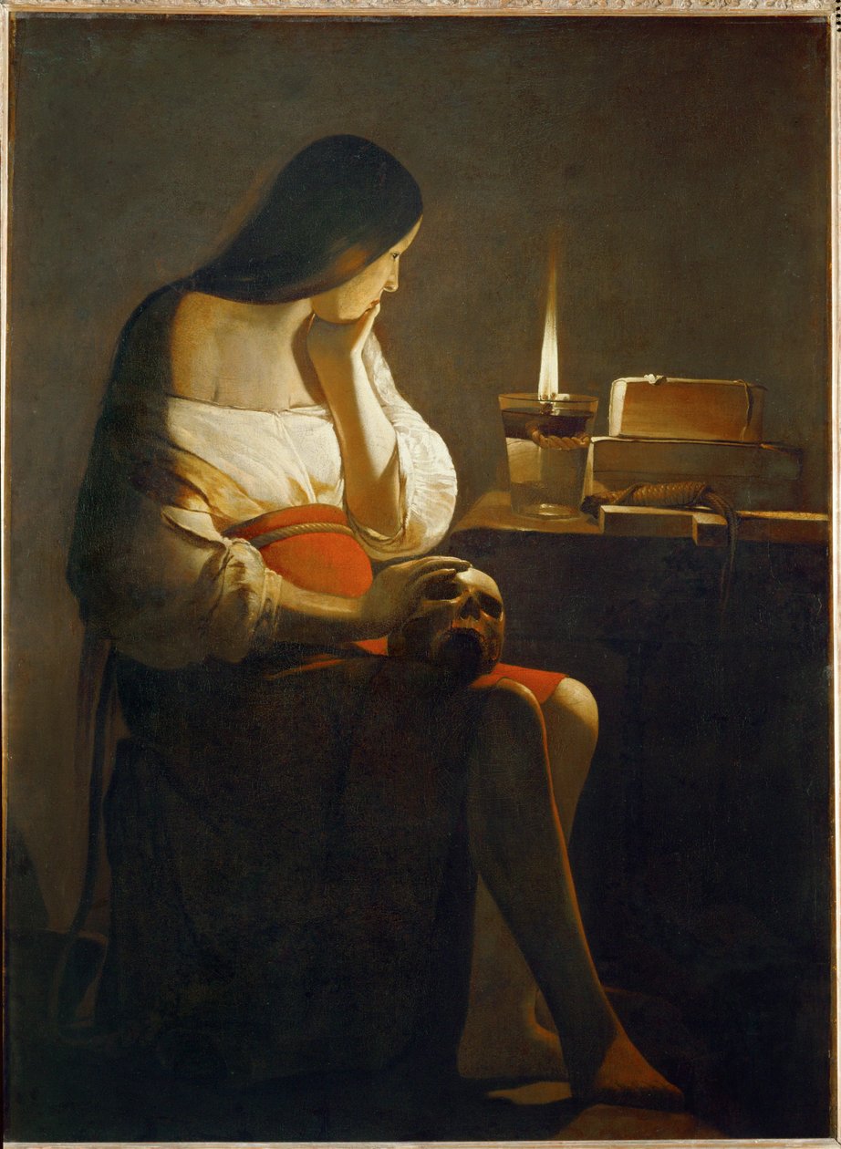 La Madeleine a la Veilleuse - La Maddalena con la luce notturna ... da Georges de La Tour
