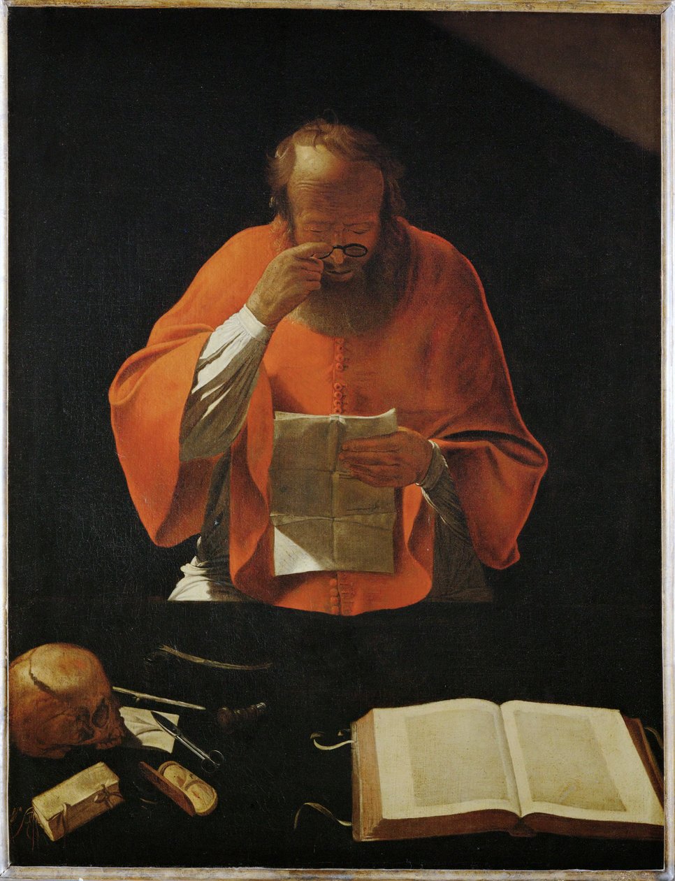 San Girolamo lisant - San Girolamo lettura ... da Georges de La Tour