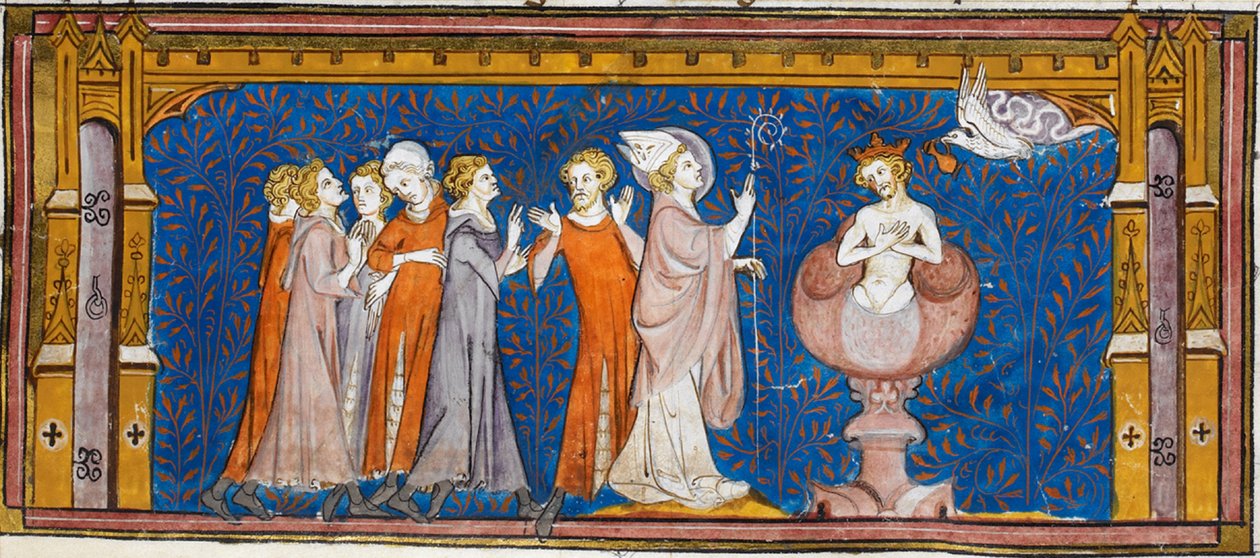 Battesimo di Clodoveo, da Chroniques de France ou de St Denis, XIV secolo (22727635581) da Georgia Levan Ramishvili from Tbilisi