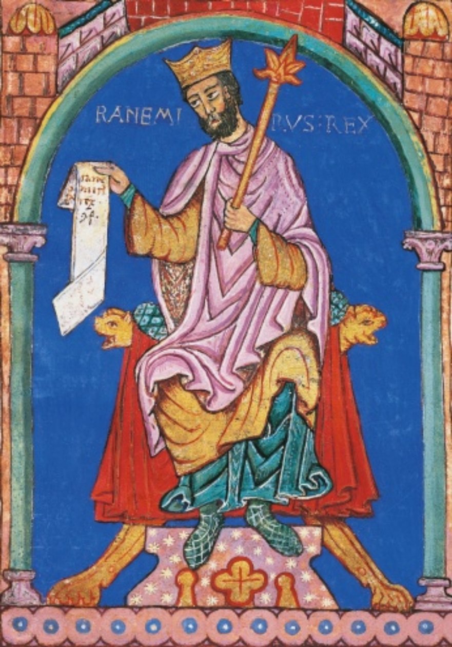 Re Ramiro II di León, miniatura dall