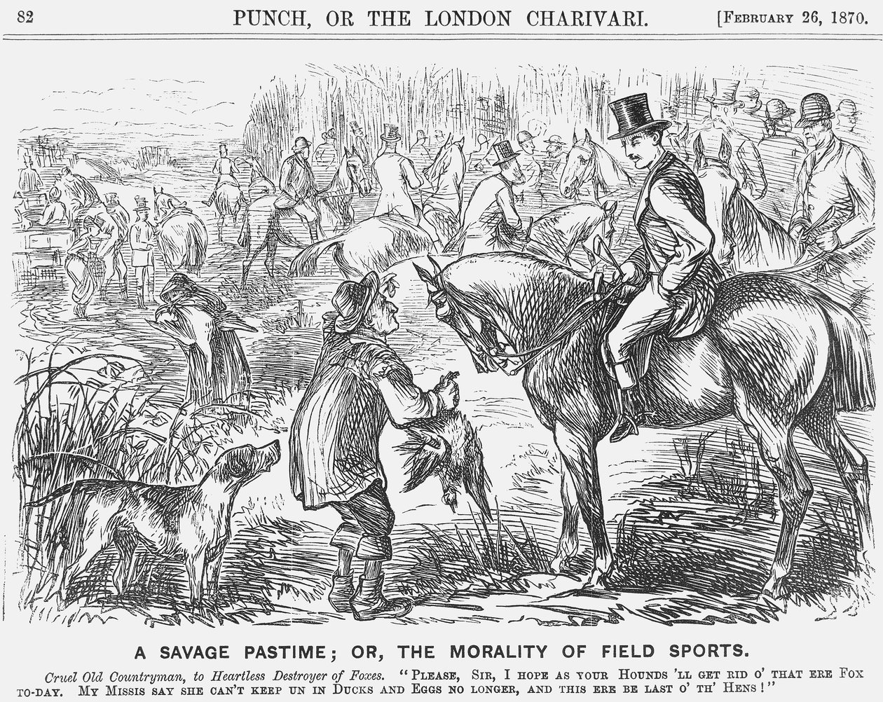 Un passatempo selvaggio, o, la moralità degli sport di campo, 1870 da Georgina Bowers