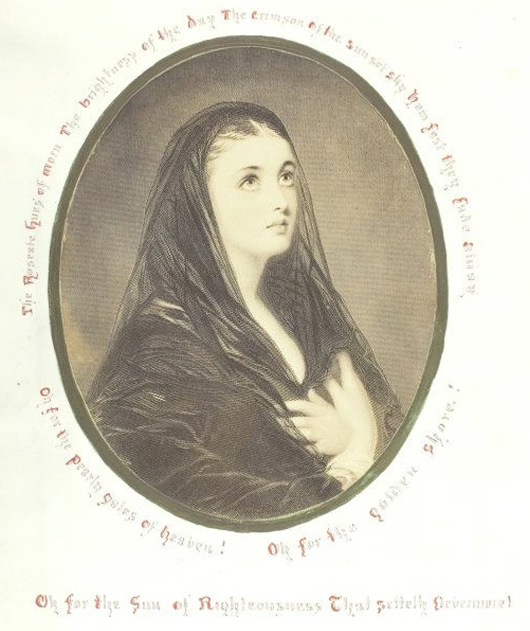 Senza titolo [donna pia con velo], 1868 da Georgina Cowper