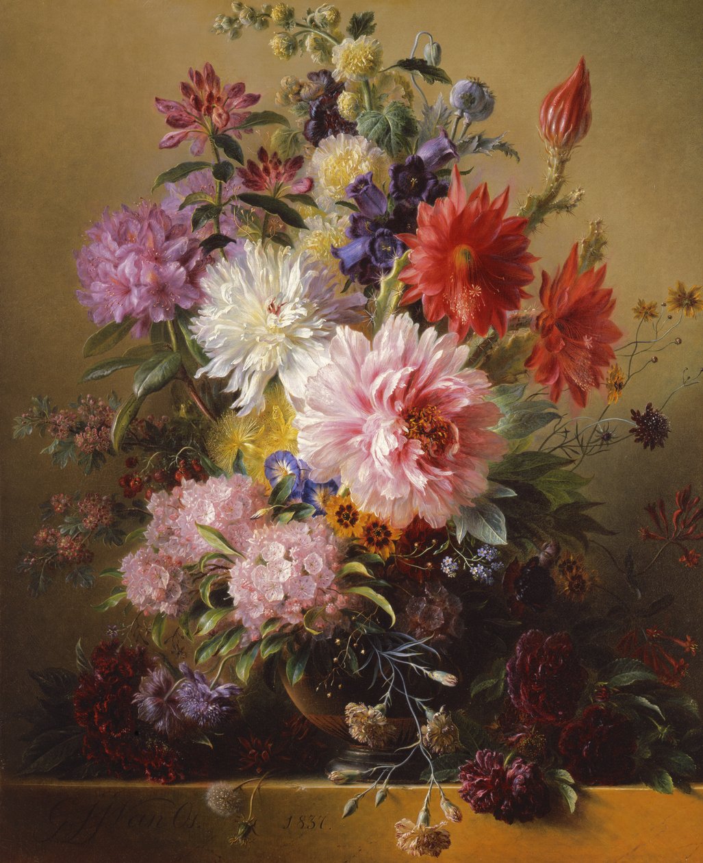 Natura morta con fiori, 1837 da Georgius Jacobus Johannes van Os