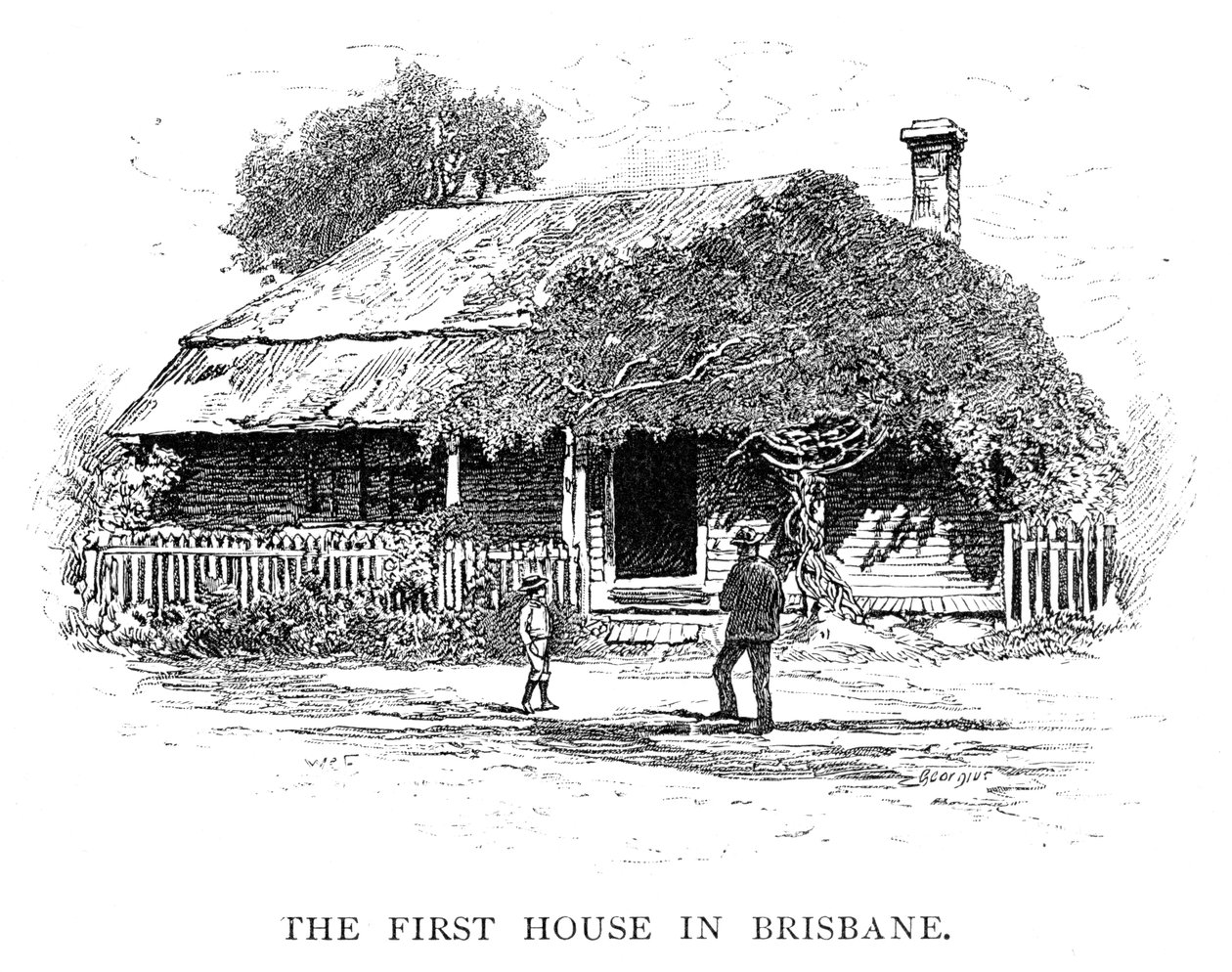 La prima casa a Brisbane, Australia, 1886 da Georgius