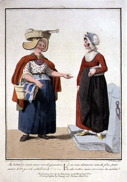 Venditori di pesce, inciso da L. Portman da Georgius Jacobus Johannes van (after) Os